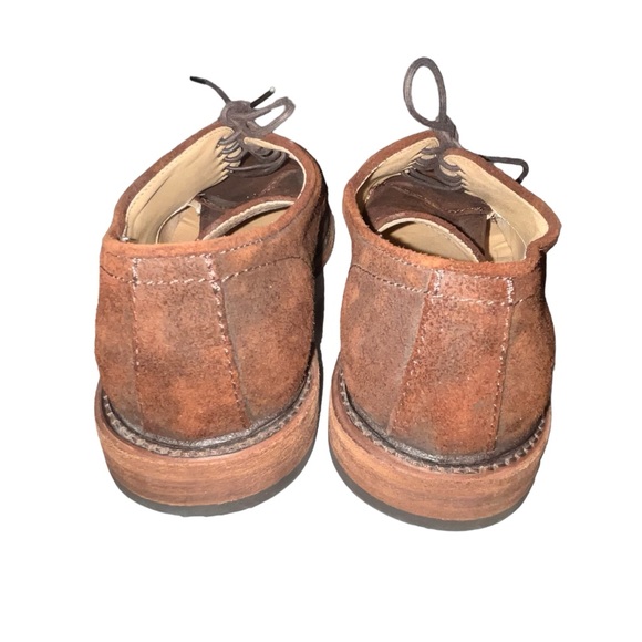 Men’s Frye Brown Burnished Suede Leather Paul Bal Oxford Shoes size 11.5 - Picture 6 of 10